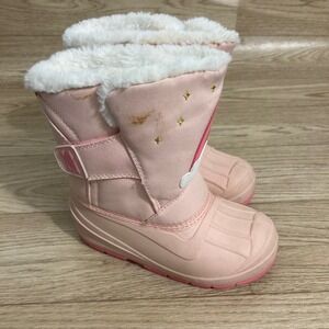 Target Rainbow Snow Boots Toddler Size 12 Pink  Thermolite Stars